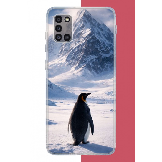 Samsung Galaxy A31 Uyumlu nihilist Penguen2 UV Baskılı Silikon Kılıf