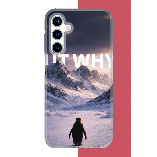 Samsung Galaxy A35 Uyumlu Nihilist Penguen UV Baskılı Silikon Kılıf