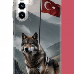 Samsung Galaxy A35 Uyumlu Ulu Kurt UV Baskılı Silikon Kılıf