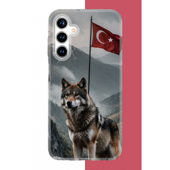 Samsung Galaxy A35 Uyumlu Ulu Kurt UV Baskılı Silikon Kılıf