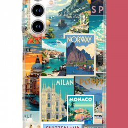 Samsung Galaxy A35 Uyumlu Kart Postal Kolaj UV Baskılı Silikon Kılıf