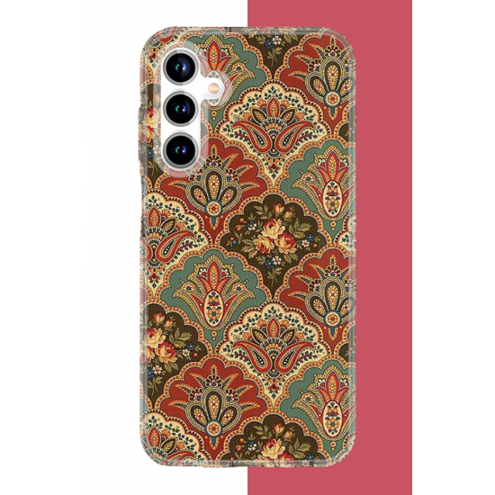Samsung Galaxy A35 Uyumlu Çini Motif UV Baskılı Silikon Kılıf