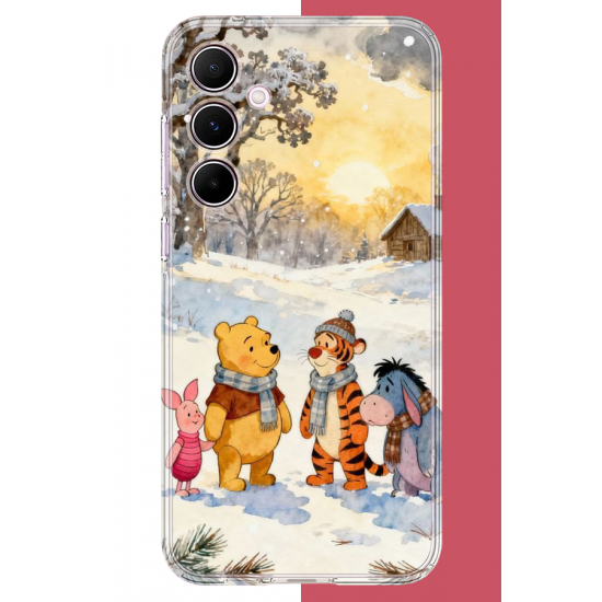 Samsung Galaxy A55 Uyumlu Winnie The Pooh2 UV Baskılı Silikon Kılıf