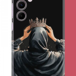 Samsung Galaxy A55 Uyumlu Taç UV Baskılı Silikon Kılıf