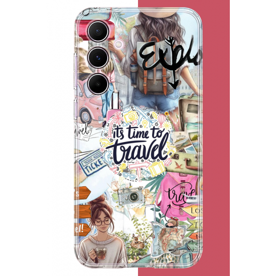 Samsung Galaxy A55 Uyumlu Travel3 UV Baskılı Silikon Kılıf Samsung Galaxy A55 Uyumlu Travel3 UV Baskılı Silikon Kılıf