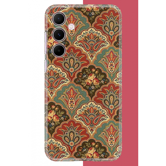 Samsung Galaxy A55 Uyumlu Çini Motif UV Baskılı Silikon Kılıf Samsung Galaxy A55 Uyumlu Çini Motif UV Baskılı Silikon Kılıf