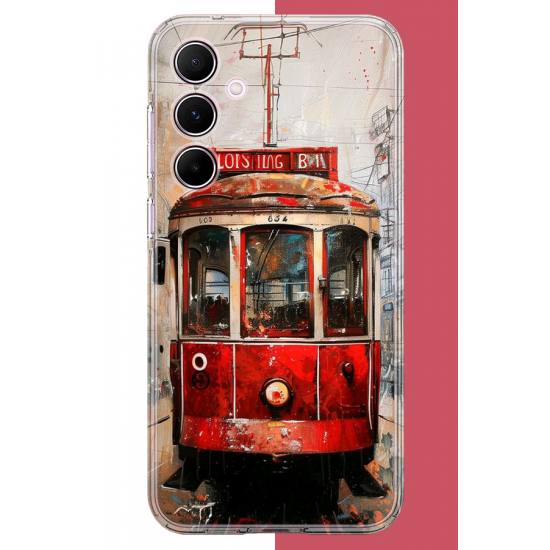 Samsung Galaxy A55 Uyumlu Taksim Tramvay UV Baskılı Silikon Kılıf