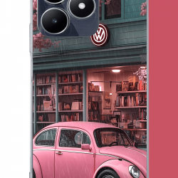 Realme C53 Uyumlu pembe vos vos UV Baskılı Silikon Kılıf