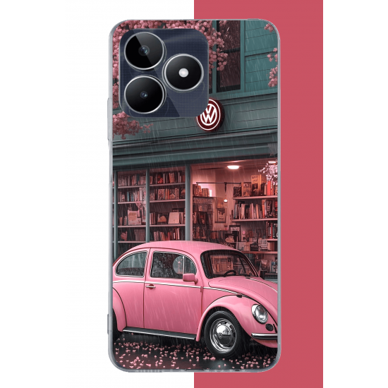 Realme C53 Uyumlu pembe vos vos UV Baskılı Silikon Kılıf