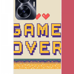 Realme C55 Uyumlu game over UV Baskılı Silikon Kılıf