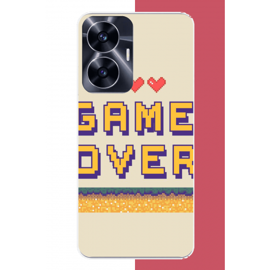 Realme C55 Uyumlu game over UV Baskılı Silikon Kılıf