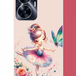 Realme C55 Uyumlu minik balerin1 UV Baskılı Silikon Kılıf