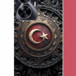 Realme C55 Uyumlu Türk Rozet UV Baskılı Silikon Kılıf