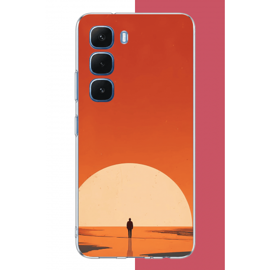 Infinix Hot 60-60i Uyumlu retro güneş batımı UV Baskılı Silikon Kılıf Infinix Hot 60-60i Uyumlu retro güneş batımı UV Baskılı Silikon Kılıf