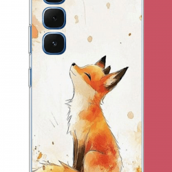 Infinix Hot 60-60i Uyumlu tilki UV Baskılı Silikon Kılıf