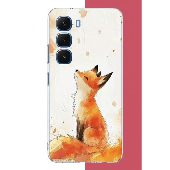 Infinix Hot 60-60i Uyumlu tilki UV Baskılı Silikon Kılıf
