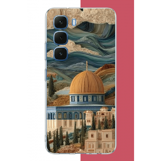 Infinix Hot 60-60i Uyumlu bulutlu kudüs UV Baskılı Silikon Kılıf Infinix Hot 60-60i Uyumlu bulutlu kudüs UV Baskılı Silikon Kılıf