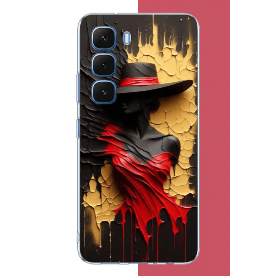 Infinix Hot 60-60i Uyumlu gölgedeki kadın UV Baskılı Silikon Kılıf