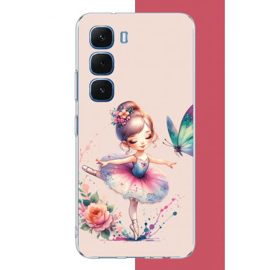 Infinix Hot 60-60i Uyumlu minik balerin1 UV Baskılı Silikon Kılıf