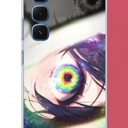 Infinix Hot 60-60i Uyumlu anime göz UV Baskılı Silikon Kılıf