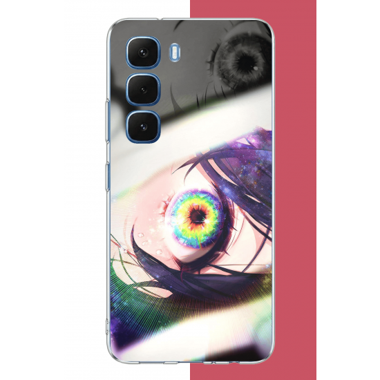 Infinix Hot 60-60i Uyumlu anime göz UV Baskılı Silikon Kılıf