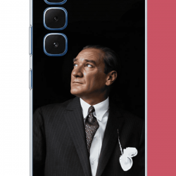 Infinix Hot 60-60i Uyumlu kürsüden bakan atatürk UV Baskılı Silikon Kılıf