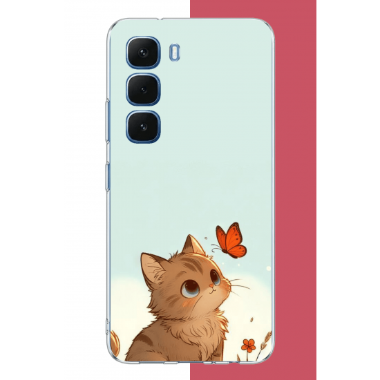 Infinix Hot 60-60i Uyumlu minik kedi UV Baskılı Silikon Kılıf Infinix Hot 60-60i Uyumlu minik kedi UV Baskılı Silikon Kılıf
