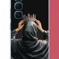 Infinix Hot 60-60i Uyumlu Taç UV Baskılı Silikon Kılıf