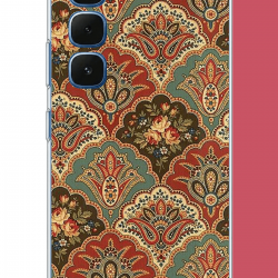 Infinix Hot 60-60i Uyumlu Çini Motif UV Baskılı Silikon Kılıf