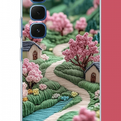Infinix Hot 60-60i Uyumlu nakışlı köy UV Baskılı Silikon Kılıf