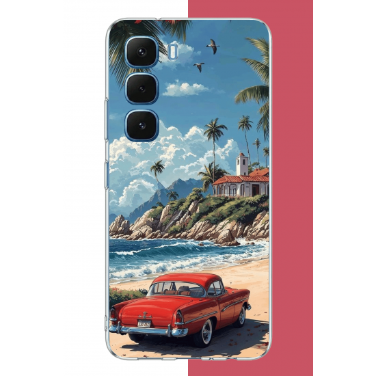 Infinix Hot 60-60i Uyumlu palm sahil UV Baskılı Silikon Kılıf Infinix Hot 60-60i Uyumlu palm sahil UV Baskılı Silikon Kılıf