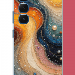 Infinix Hot 60-60i Uyumlu renkli uzay UV Baskılı Silikon Kılıf