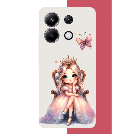 Poco X6 PRO Uyumlu minik prenses UV Baskılı Silikon Kılıf