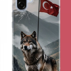 Samsung Galaxy A07 Uyumlu Ulu Kurt UV Baskılı Silikon Kılıf