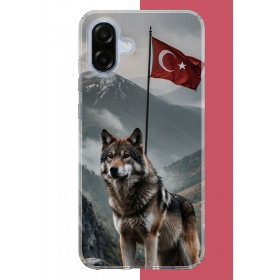Samsung Galaxy A07 Uyumlu Ulu Kurt UV Baskılı Silikon Kılıf