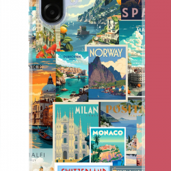 Samsung Galaxy A07 Uyumlu Kart Postal Kolaj UV Baskılı Silikon Kılıf