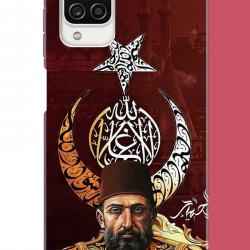 Samsung Galaxy A12-M12 Uyumlu Abdulhamit UV Baskılı Silikon Kılıf