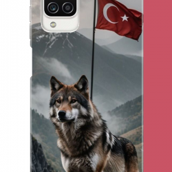 Samsung Galaxy A12-M12 Uyumlu Ulu Kurt UV Baskılı Silikon Kılıf Samsung Galaxy A12-M12 Uyumlu Ulu Kurt UV Baskılı Silikon Kılıf