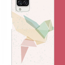 Samsung Galaxy A12-M12 Uyumlu origami kuş UV Baskılı Silikon Kılıf