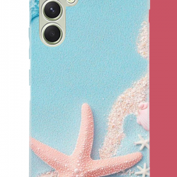 Samsung Galaxy A15 Uyumlu mavi kumsal UV Baskılı Silikon Kılıf