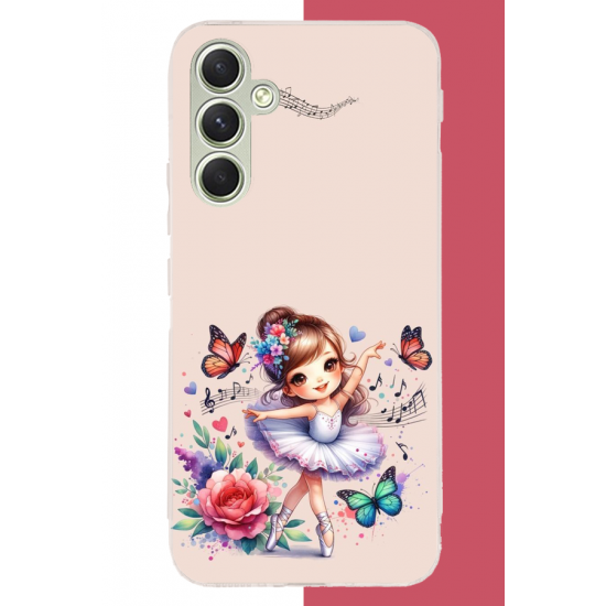 Samsung Galaxy A15 Uyumlu minik balerin3 UV Baskılı Silikon Kılıf
