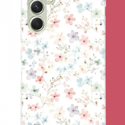 Samsung Galaxy A15 Uyumlu lila mavi pattern UV Baskılı Silikon Kılıf