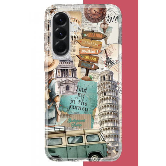 Samsung Galaxy A16 Uyumlu Travel2 UV Baskılı Silikon Kılıf