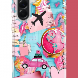 Samsung Galaxy A16 Uyumlu Travel Kolaj UV Baskılı Silikon Kılıf