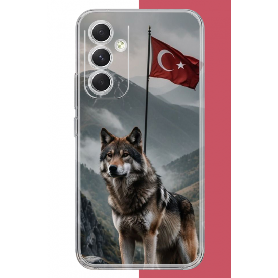 Samsung Galaxy A17 Uyumlu Ulu Kurt UV Baskılı Silikon Kılıf