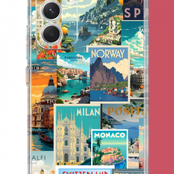 Samsung Galaxy A17 Uyumlu Kart Postal Kolaj UV Baskılı Silikon Kılıf