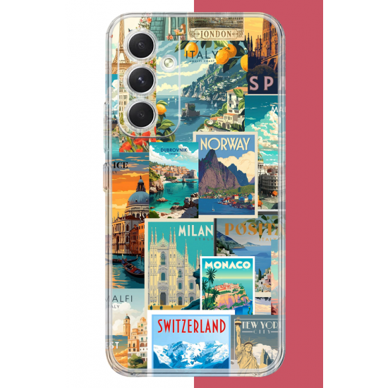 Samsung Galaxy A17 Uyumlu Kart Postal Kolaj UV Baskılı Silikon Kılıf Samsung Galaxy A17 Uyumlu Kart Postal Kolaj UV Baskılı Silikon Kılıf
