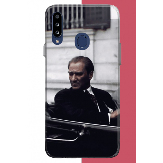 Samsung Galaxy A20S Uyumlu atatürk makam arabasında UV Baskılı Silikon Kılıf