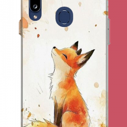 Samsung Galaxy A20S Uyumlu tilki UV Baskılı Silikon Kılıf