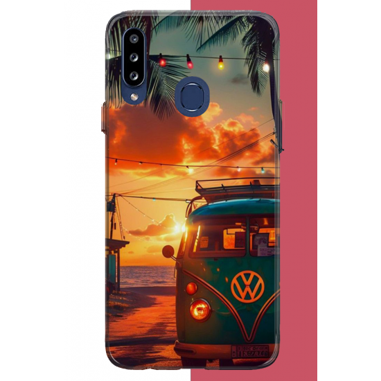 Samsung Galaxy A20S Uyumlu vw güneş batımı.jpeg UV Baskılı Silikon Kılıf